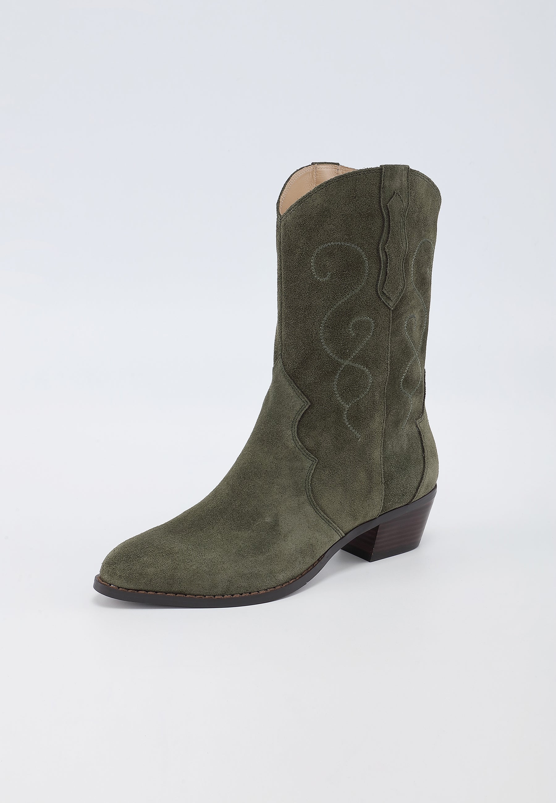 AJISAI ANKLE BOOTS - KHAKI