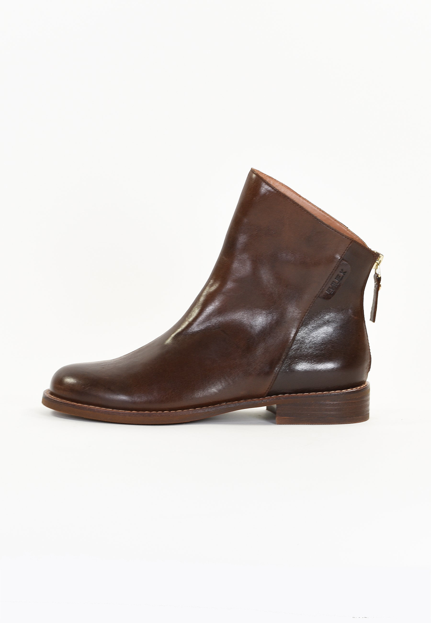 BOTTINES CHRYS - MARRON LISSE