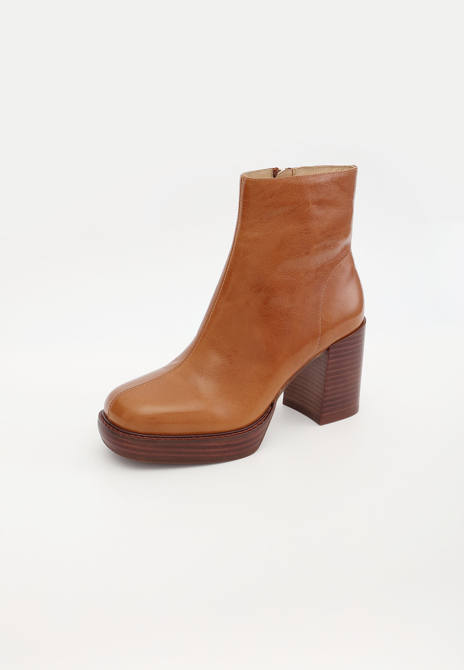 CLEA ANKLE BOOTS - COGNAC