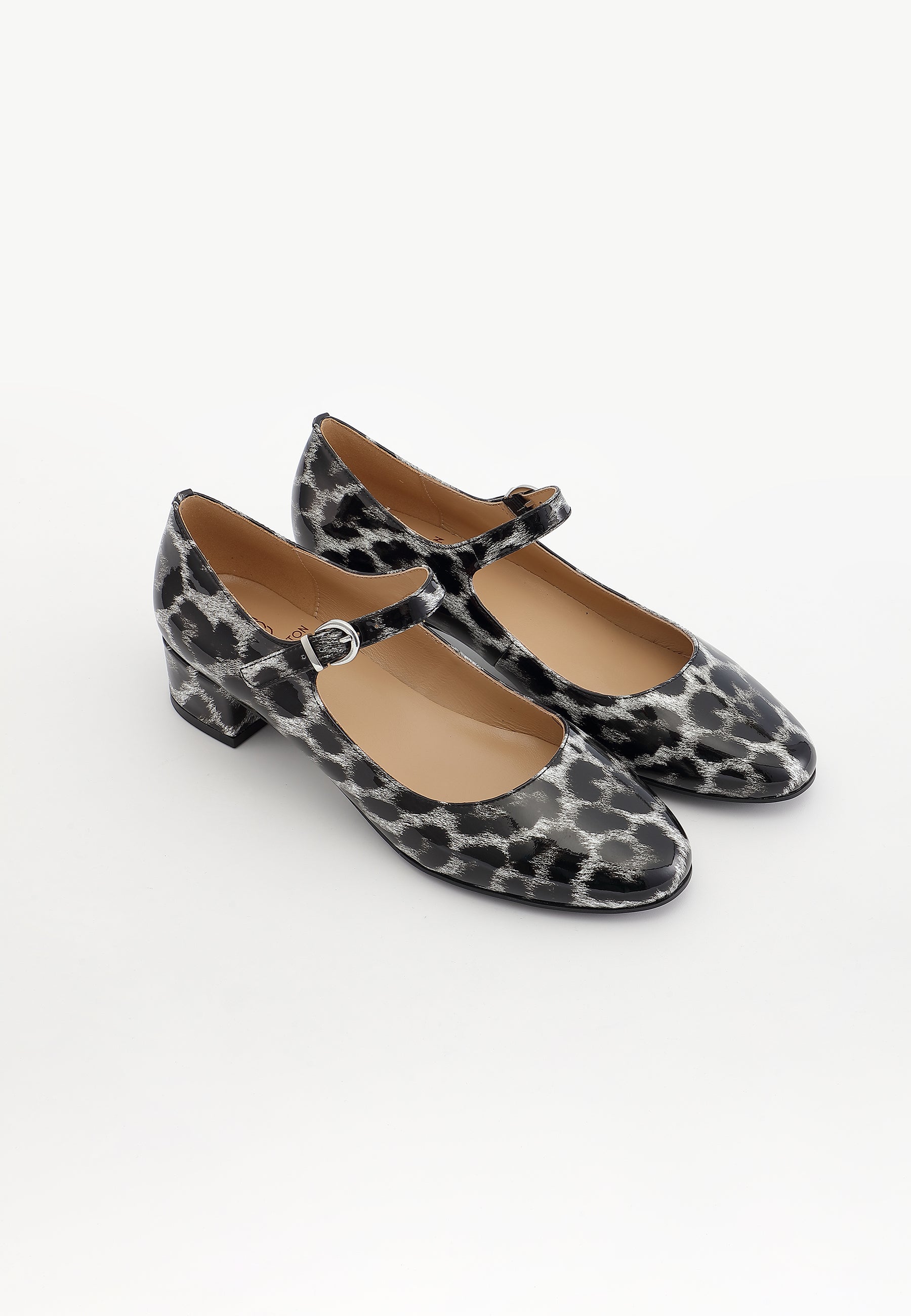 BALLERINES DORIE - LÉOPARD NOIR VERNI