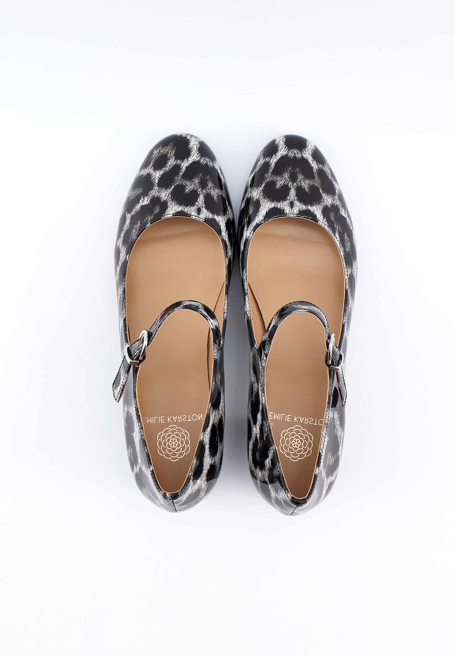 BALLERINES DORIE - LÉOPARD NOIR VERNI