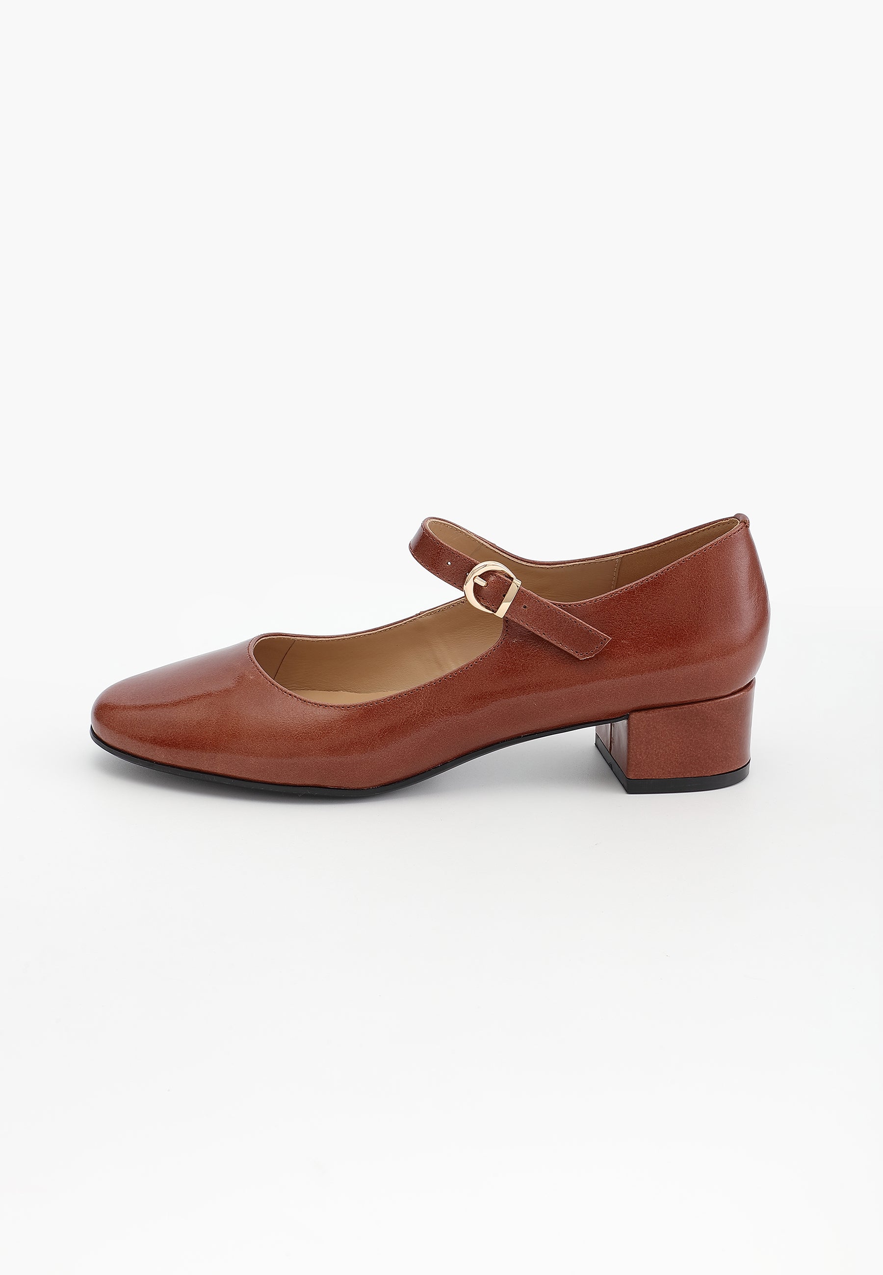 BALLERINES DORIE - COGNAC LISSE