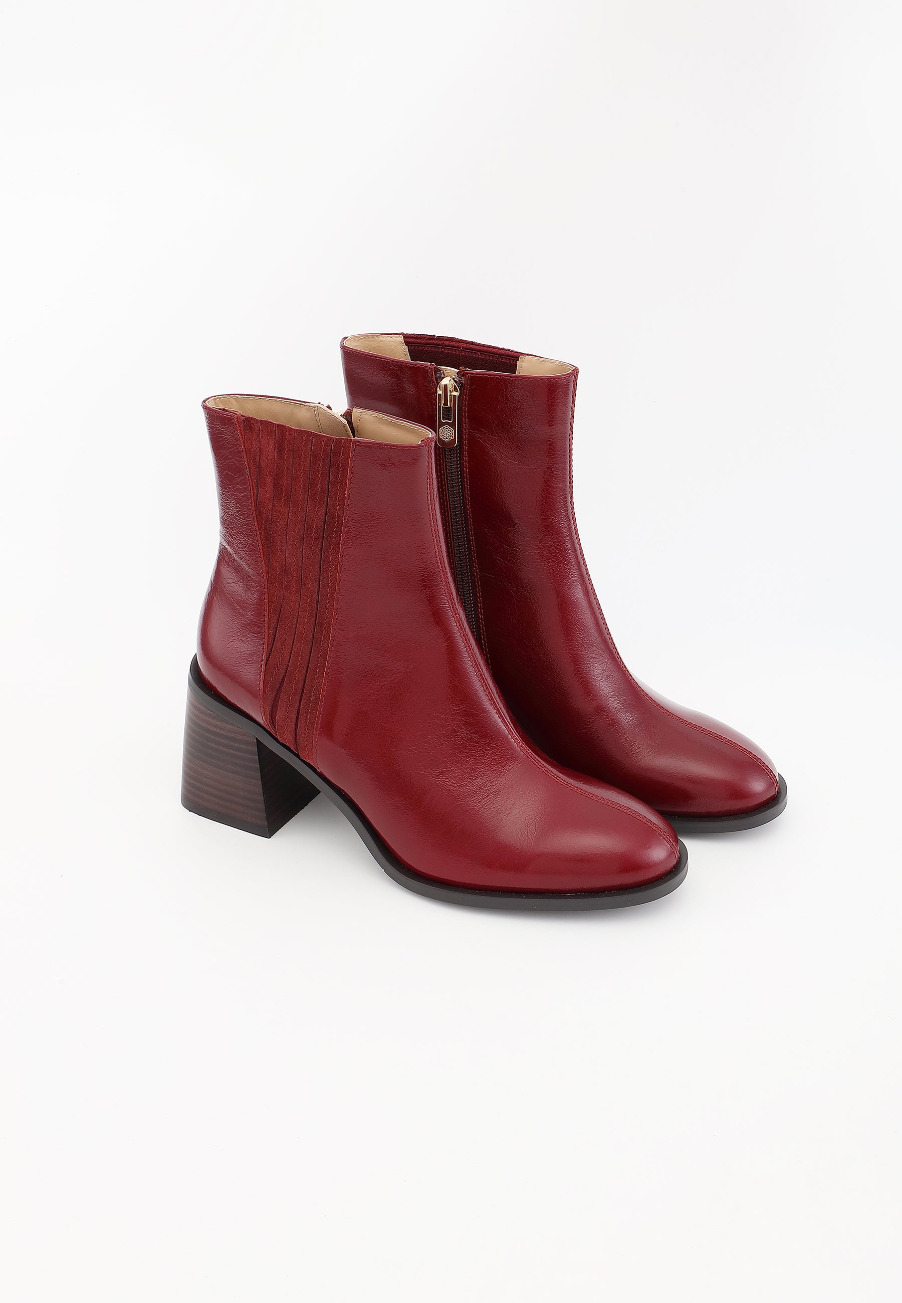 BOTTINES EVELYN - BORDEAUX