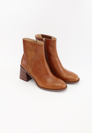BOTTINES EVELYN - COGNAC