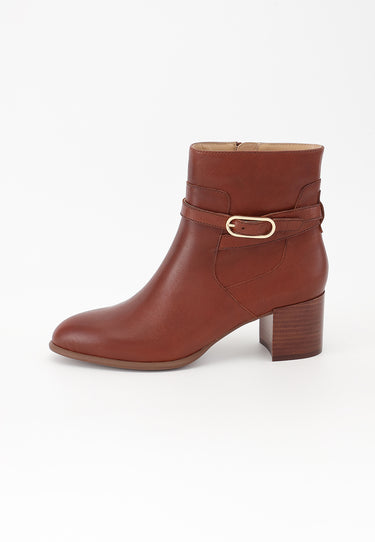 LINNEA ANKLE BOOTS - COGNAC