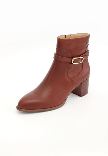 LINNEA ANKLE BOOTS - COGNAC