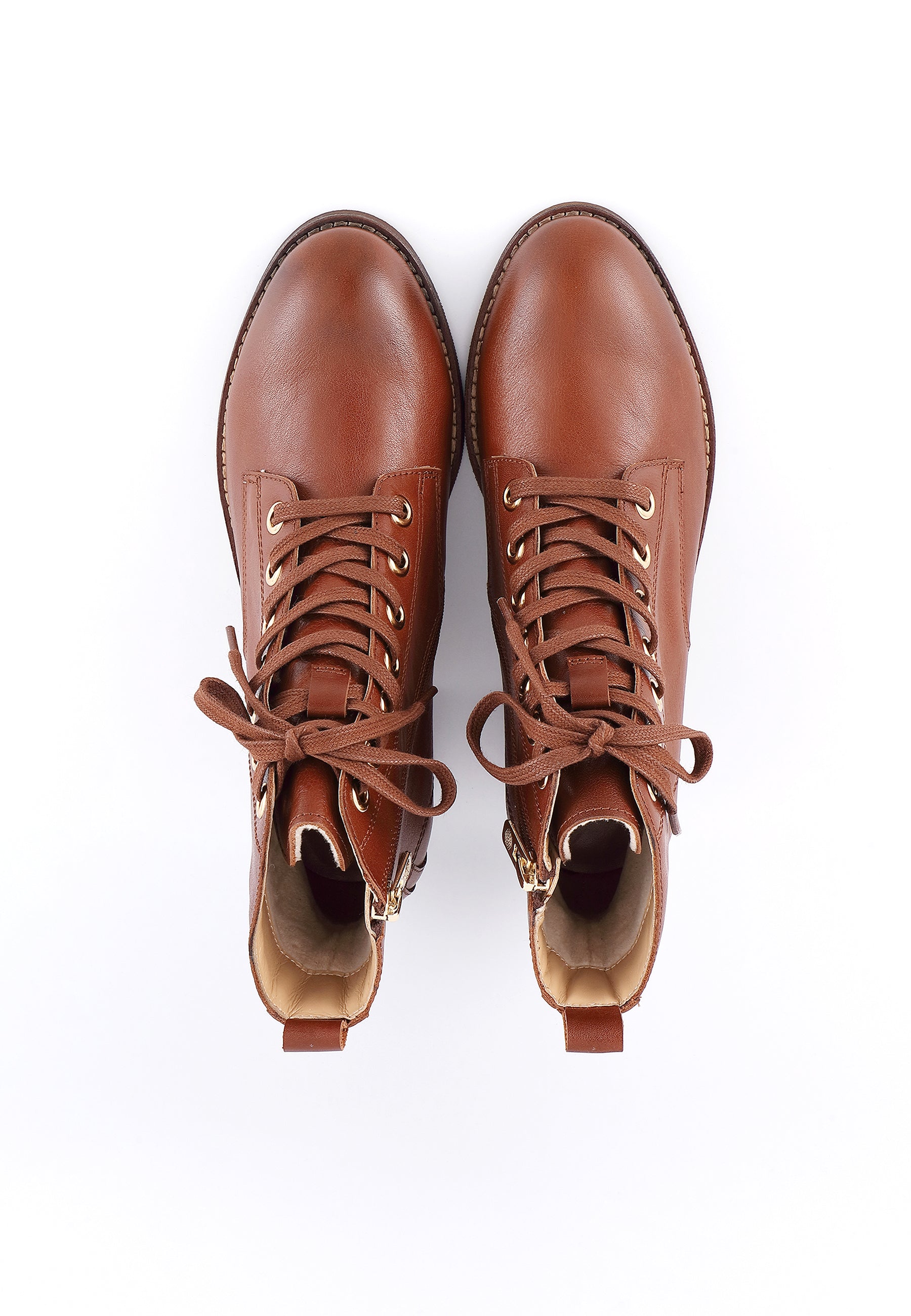BOTTINES MICKAELLE - COGNAC
