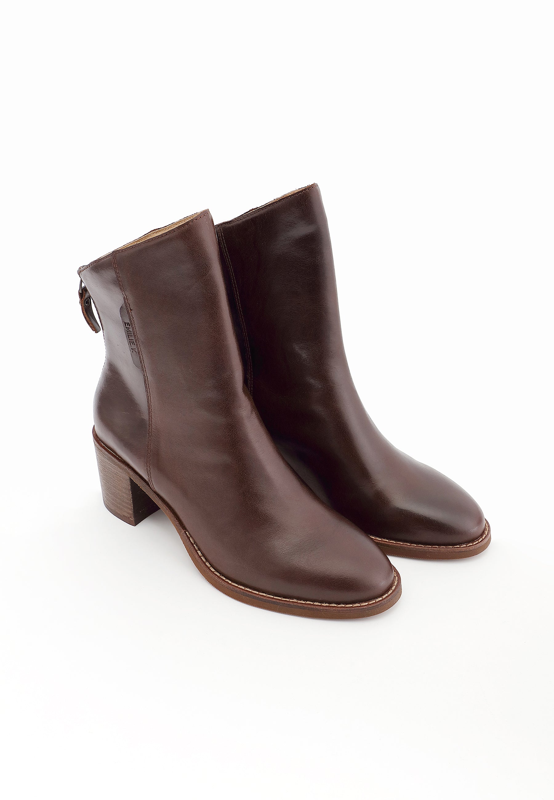 BOTTINES OXALYS - COGNAC LISSE