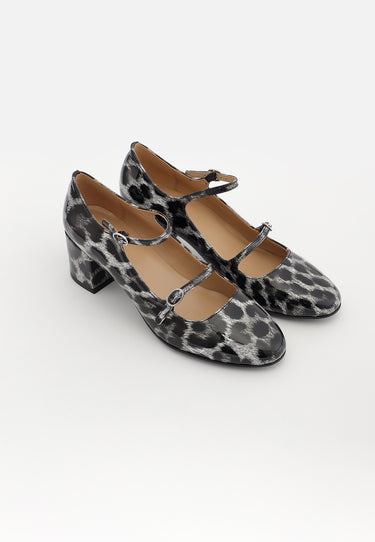 ESCARPINS PIVOINE - LÉOPARD NOIR