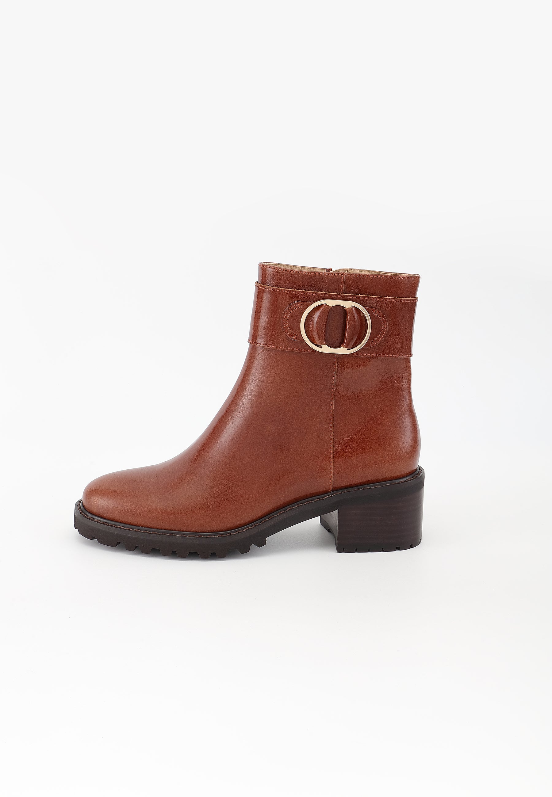 BOTTINES QUINN - COGNAC