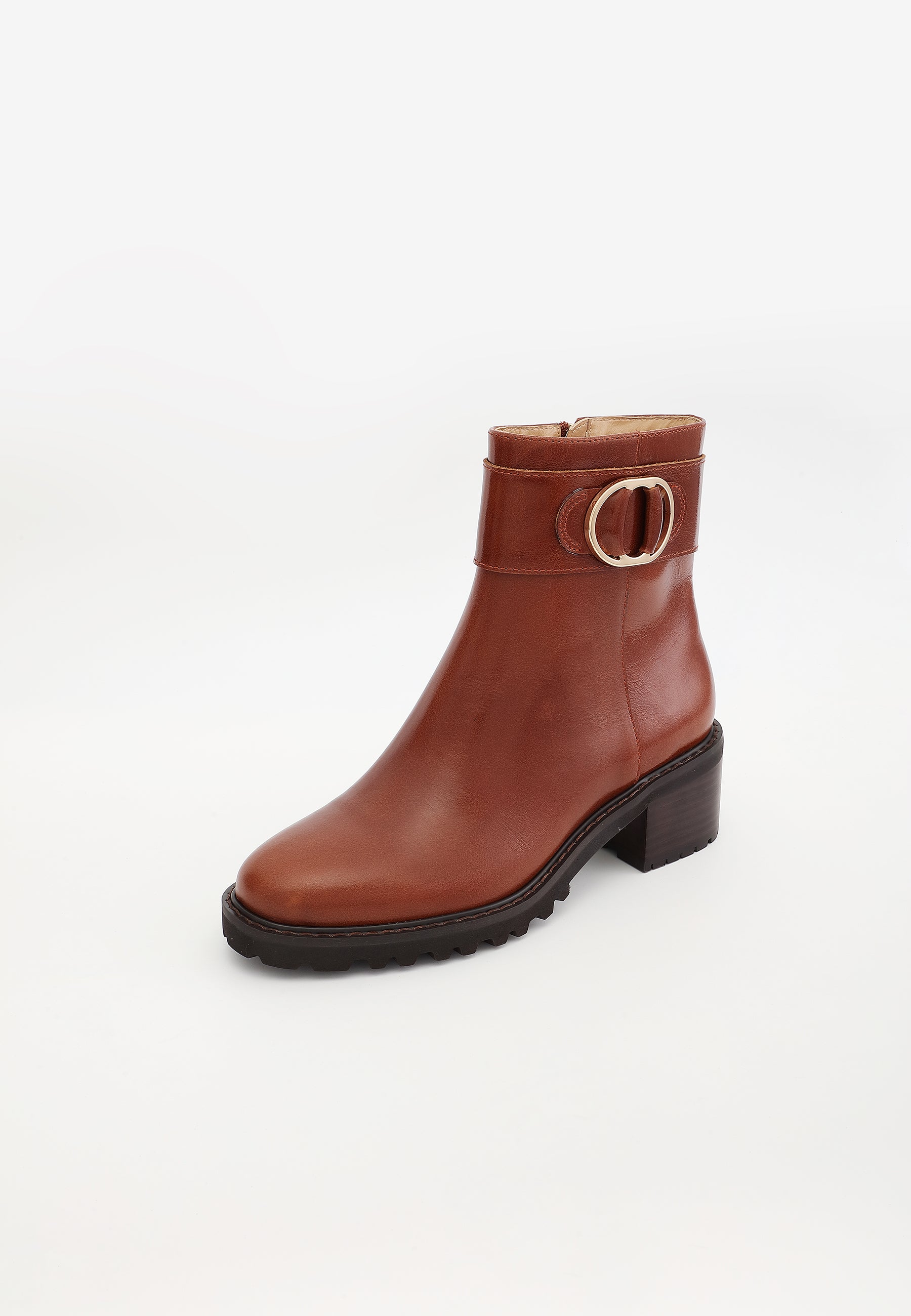 BOTTINES QUINN - COGNAC