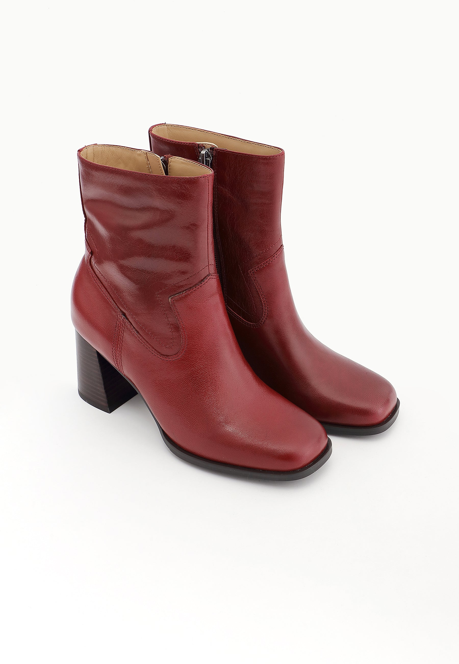 SABRINA ANKLE BOOTS - BURGUNDY