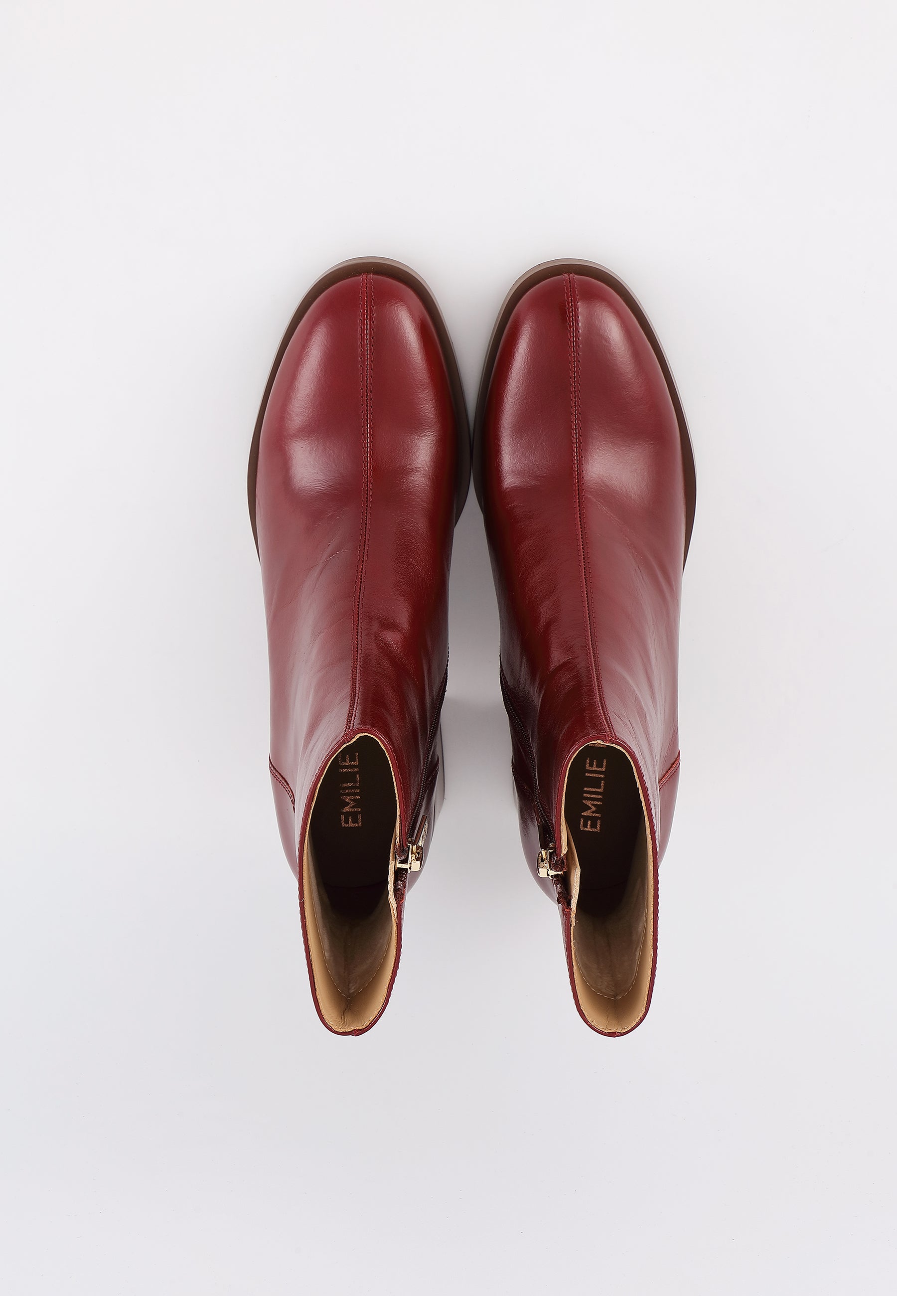 VICTORIA ANKLE BOOTS - BURGUNDY