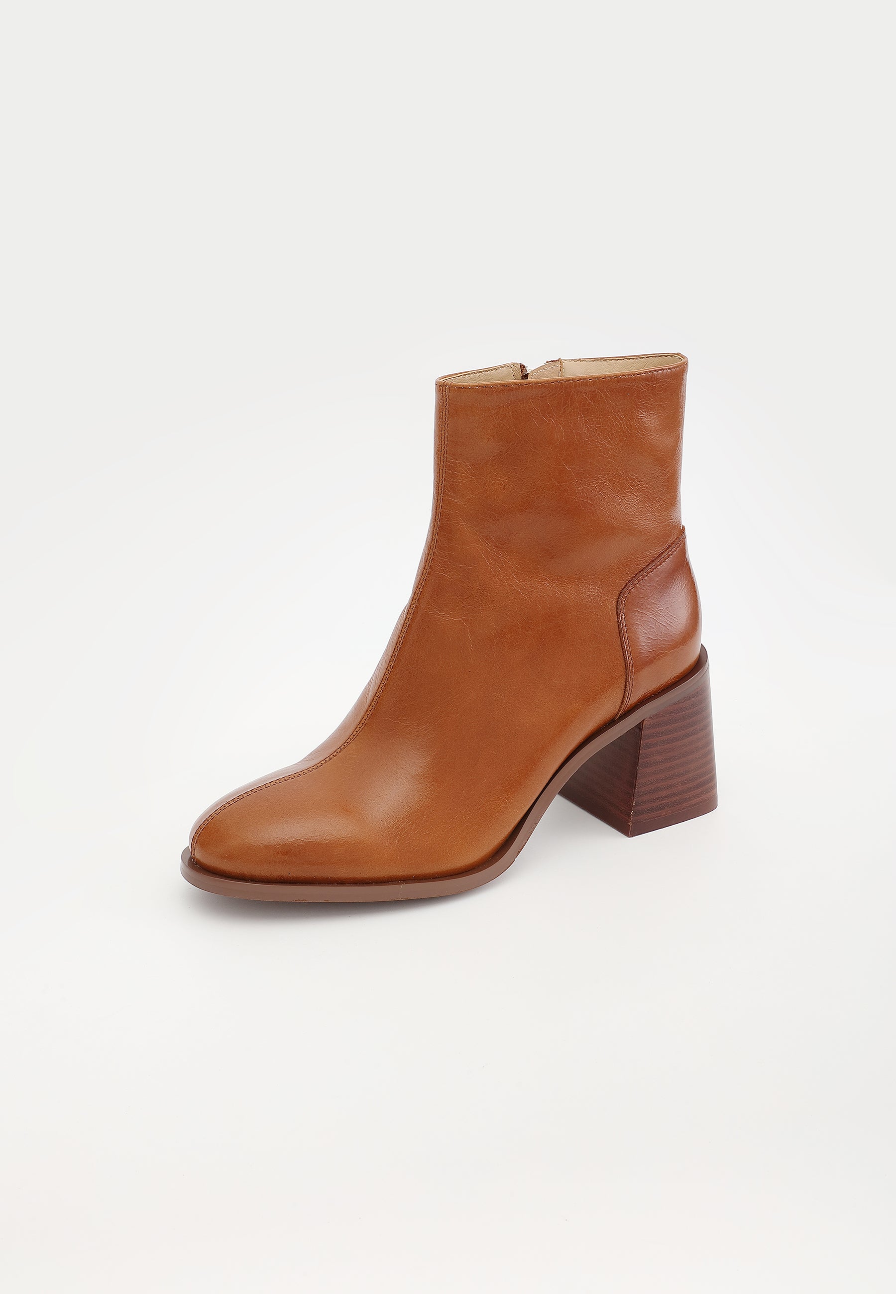 VICTORIA ANKLE BOOTS - CAMEL