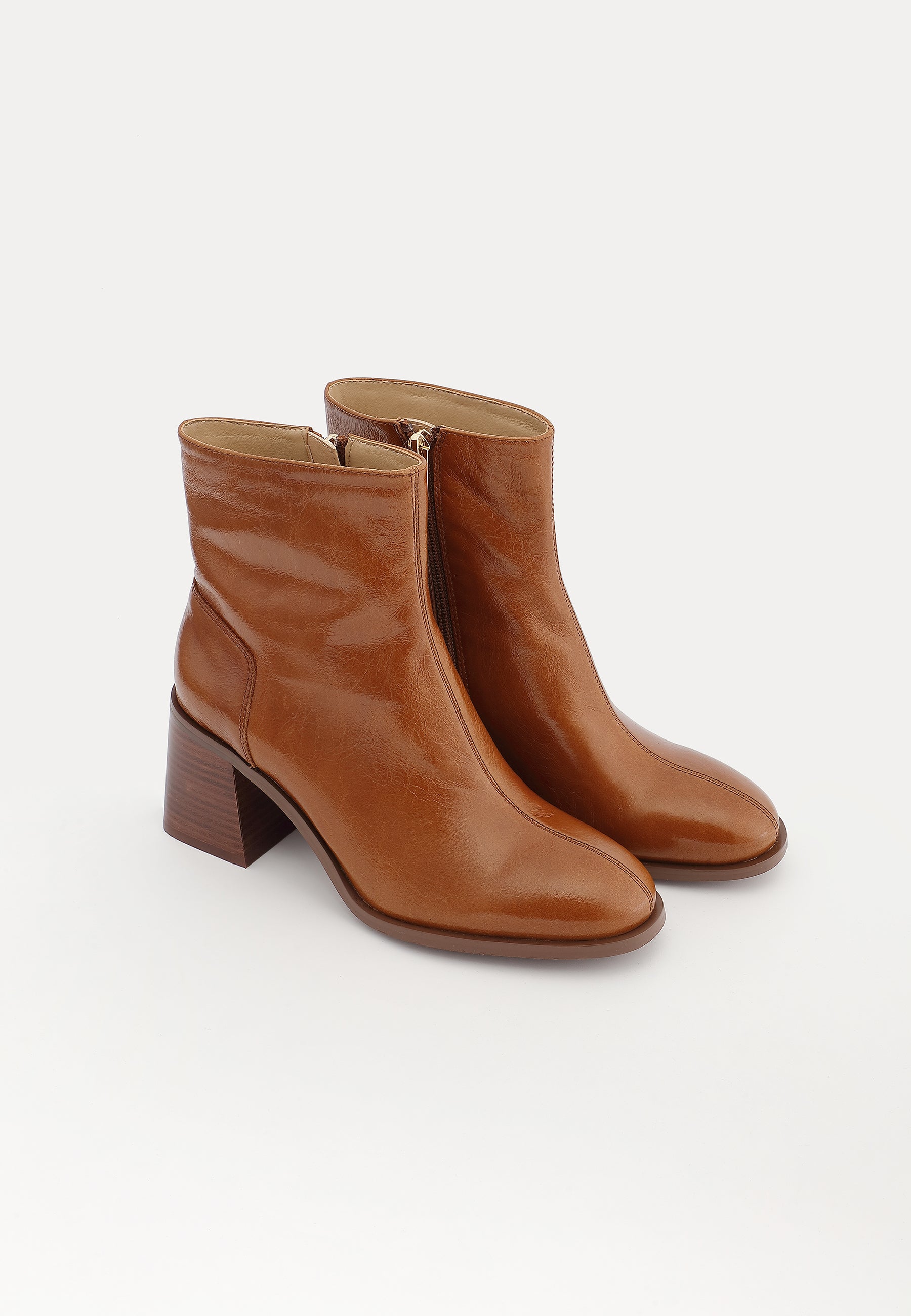 VICTORIA ANKLE BOOTS - CAMEL