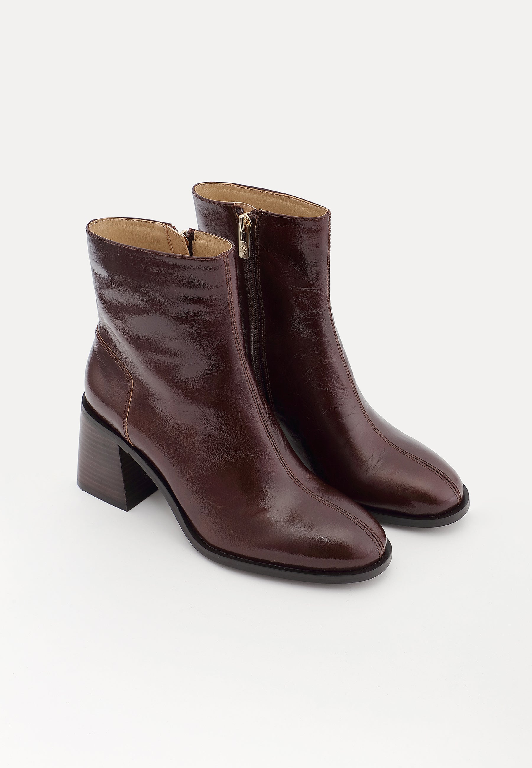 VICTORIA ANKLE BOOTS - BROWN