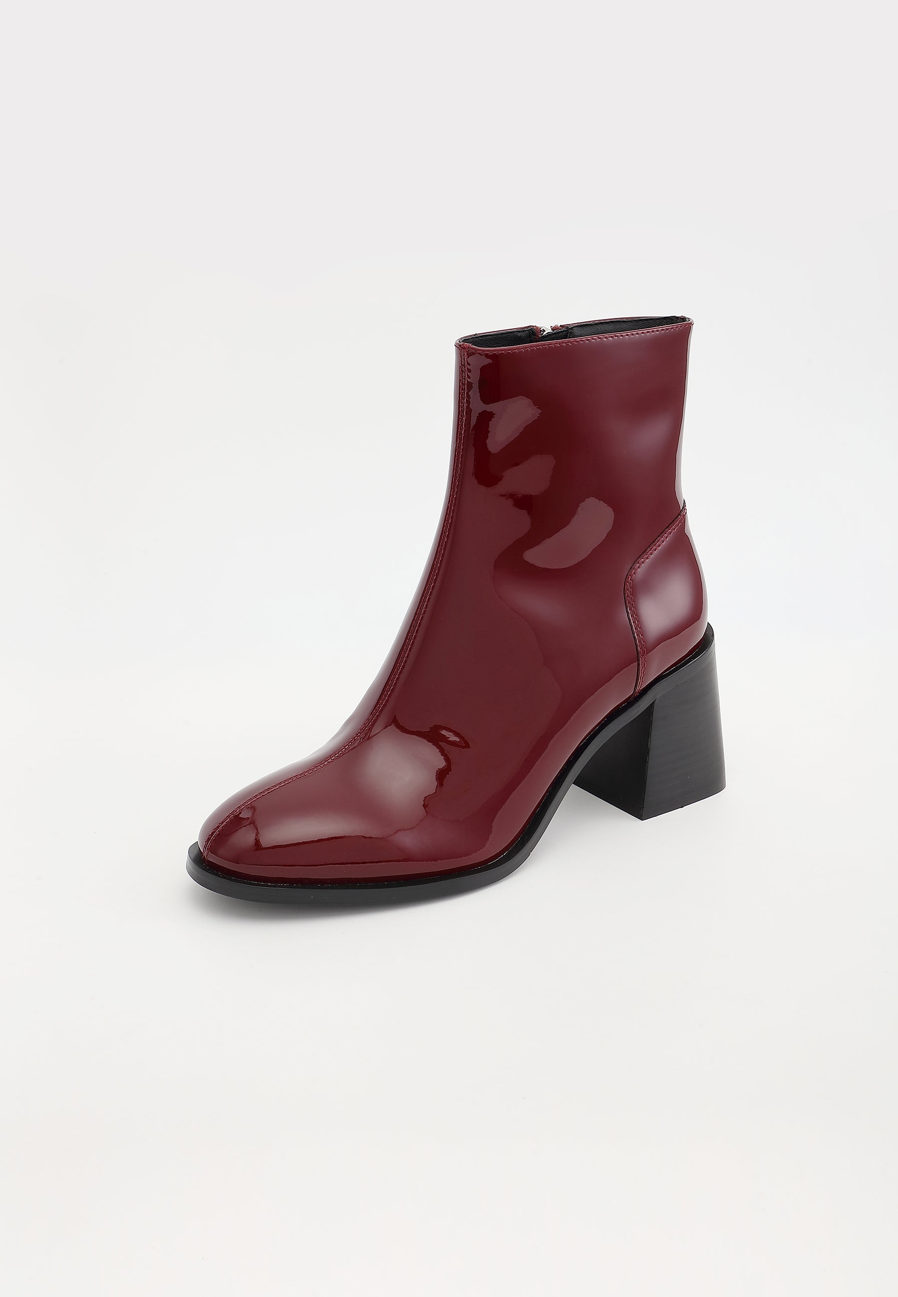 BOTTINES VICTORIA - VERNI BORDEAUX
