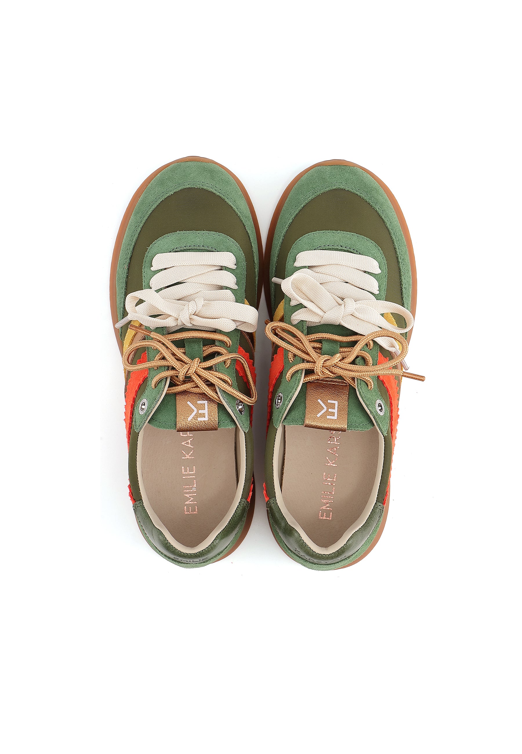 ARRIETTY - Sneakers Rétro-Chic Vert/Kaki