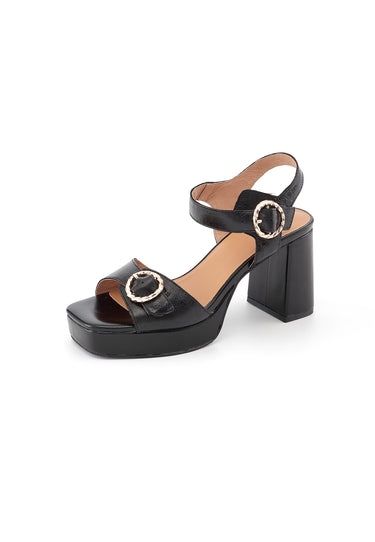 BAILEY - Sandales en cuir à talons hauts Noir