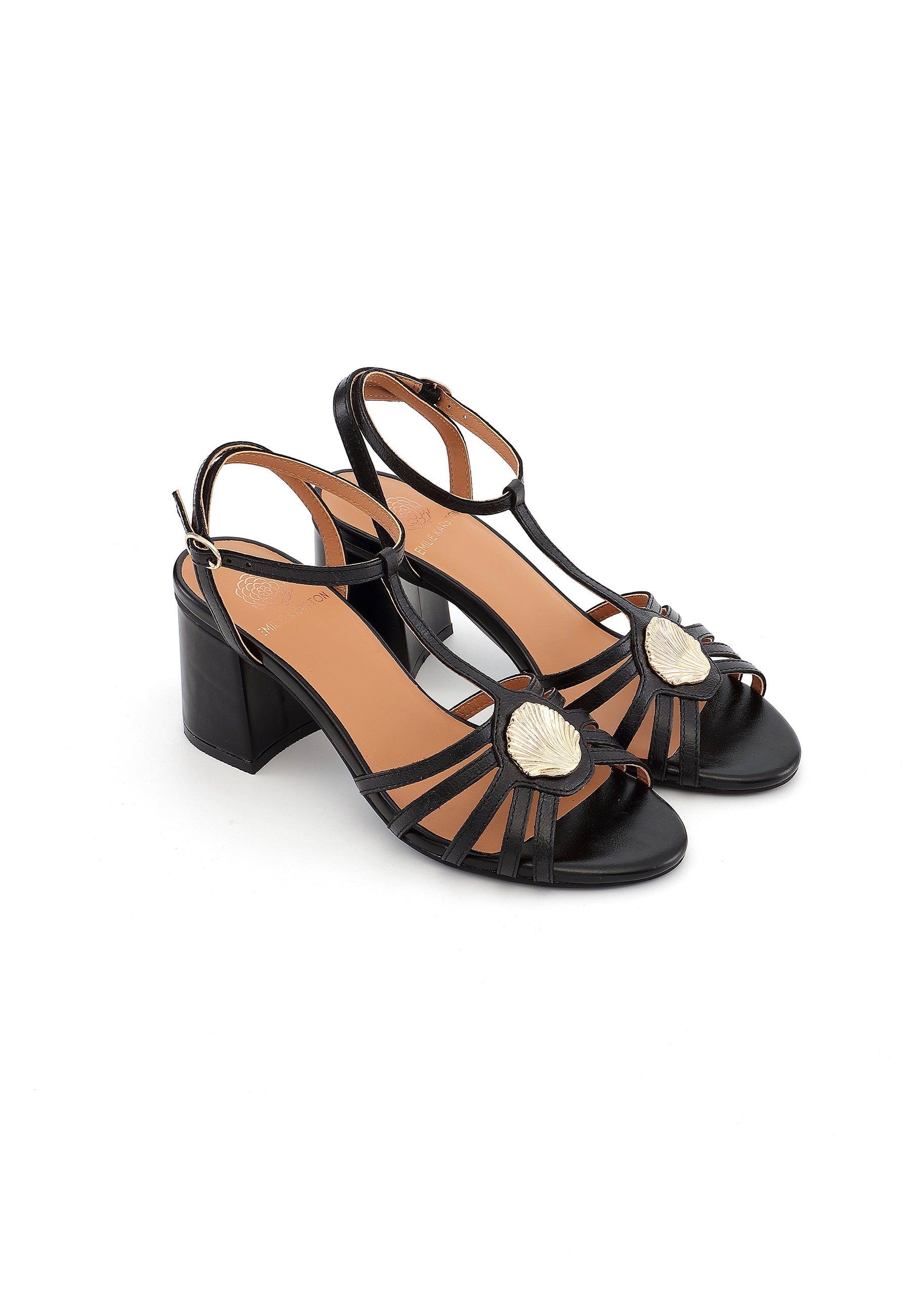CALLISTA - Sandales à Talons avec coquillage Noir