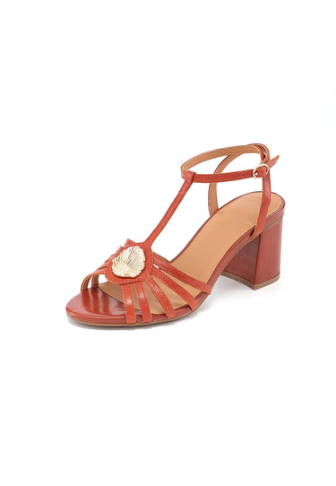 CALLISTA - Sandales à Talons avec coquillage Orange