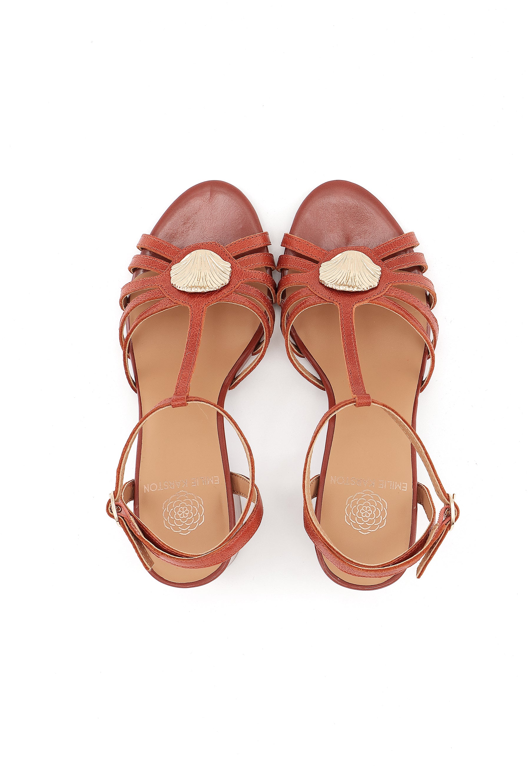 CALLISTA - Sandales à Talons avec coquillage Orange