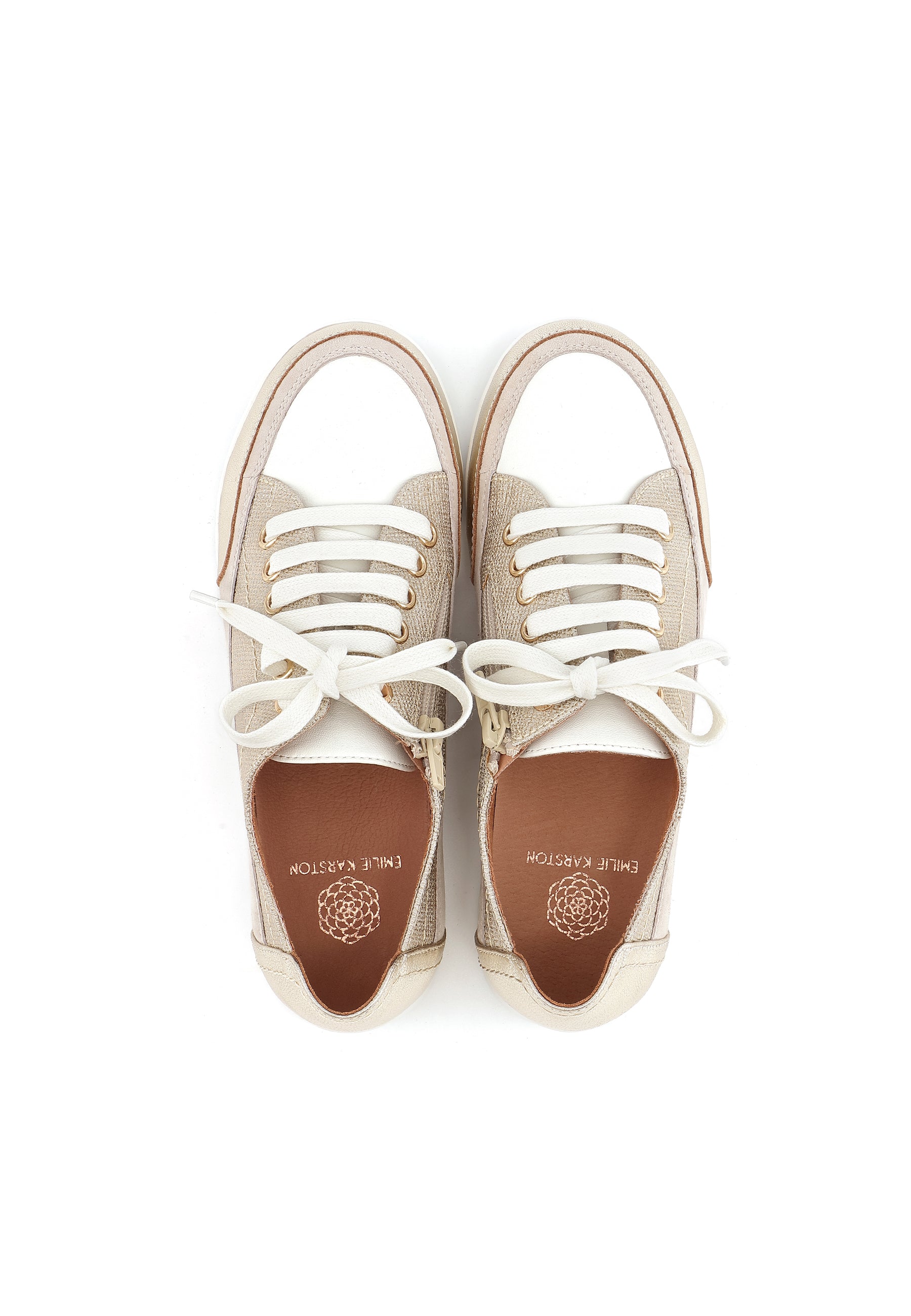 CAMINA - Basket avec Cale Intérieure Doré/Platine