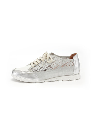 CAMINO - Baskets Dentelle Chic & Confort Argent