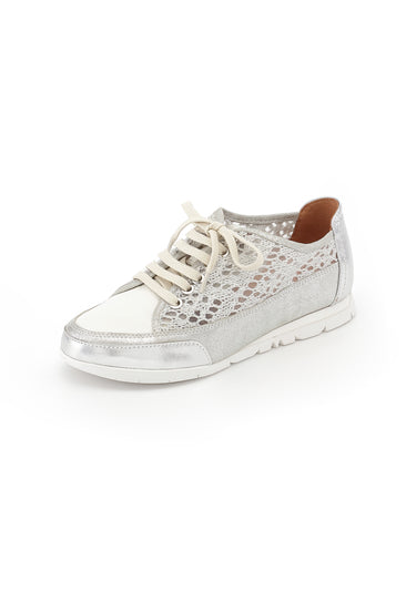 CAMINO - Baskets Dentelle Chic & Confort Argent