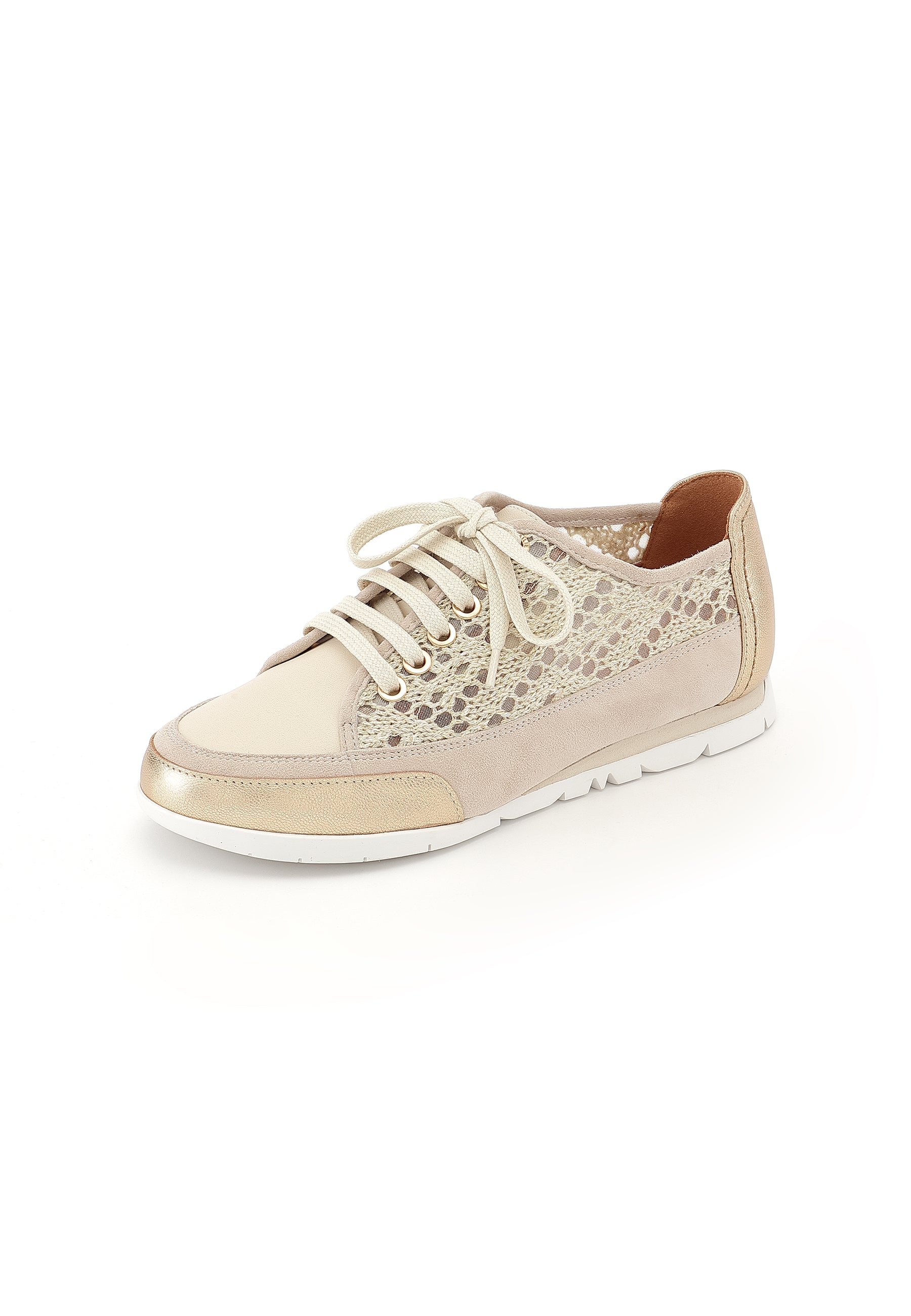 CAMINO - Baskets Dentelle Chic & Confort Beige