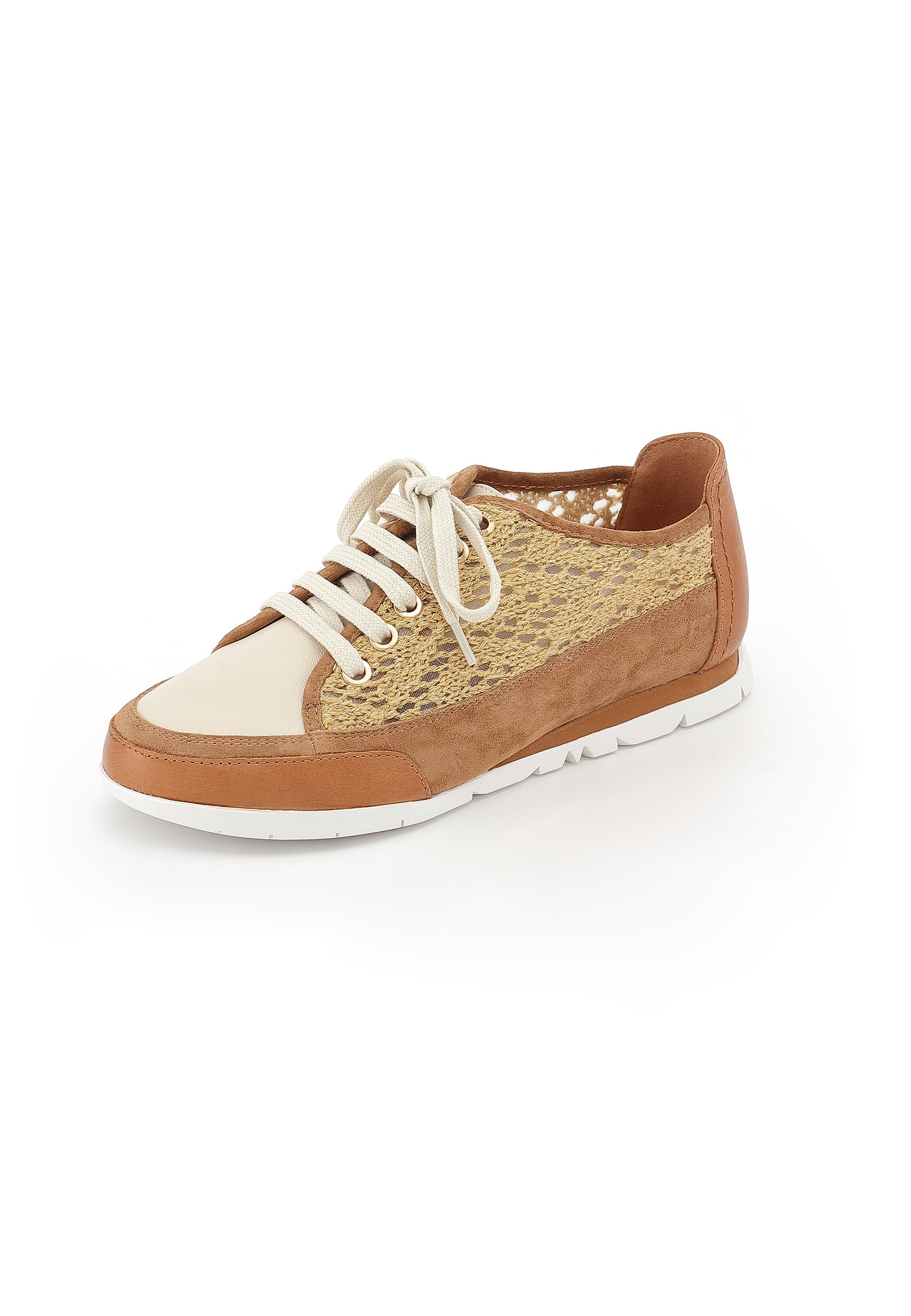 CAMINO - Baskets Dentelle Chic & Confort Camel