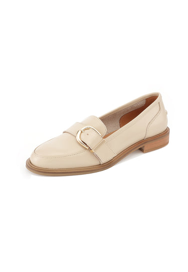 CASSIDY - Mocassin en cuir Crème