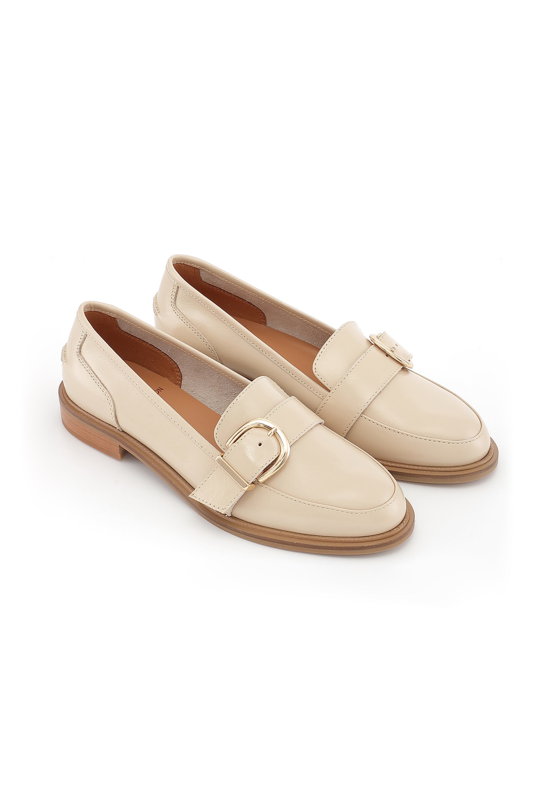 CASSIDY - Mocassin en cuir Crème