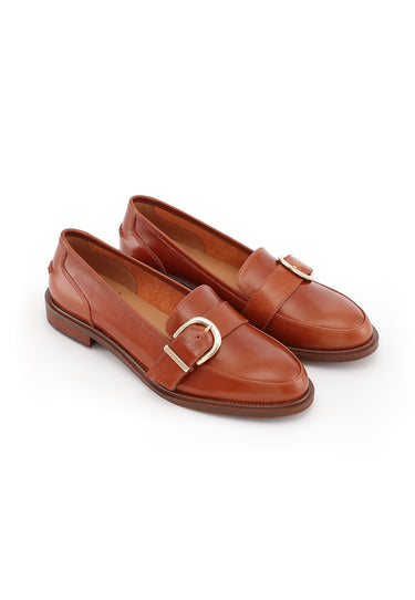 CASSIDY - Mocassin en cuir Marron