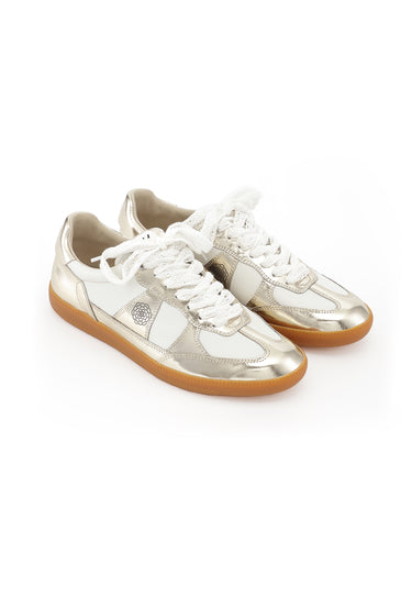 CHERRY - Baskets en cuir Argent