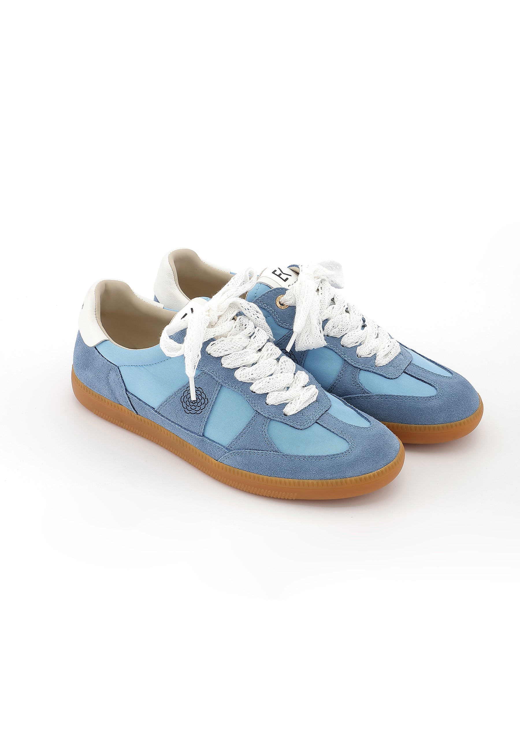 CHERRY - Baskets en cuir Bleu/Jean