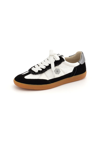 CHERRY - Baskets en cuir Blanc/Noir