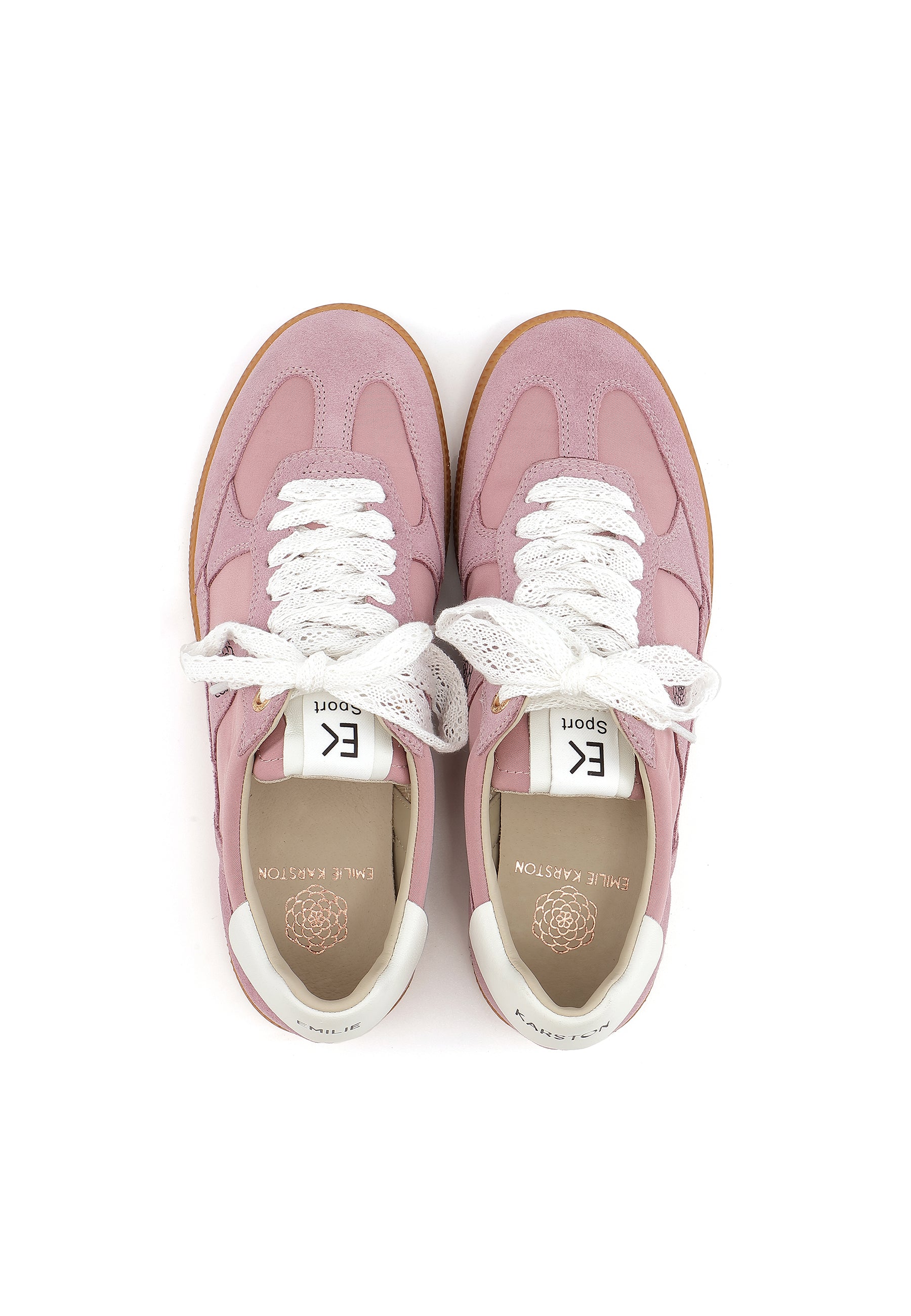 CHERRY - Baskets en cuir Rose/Parme