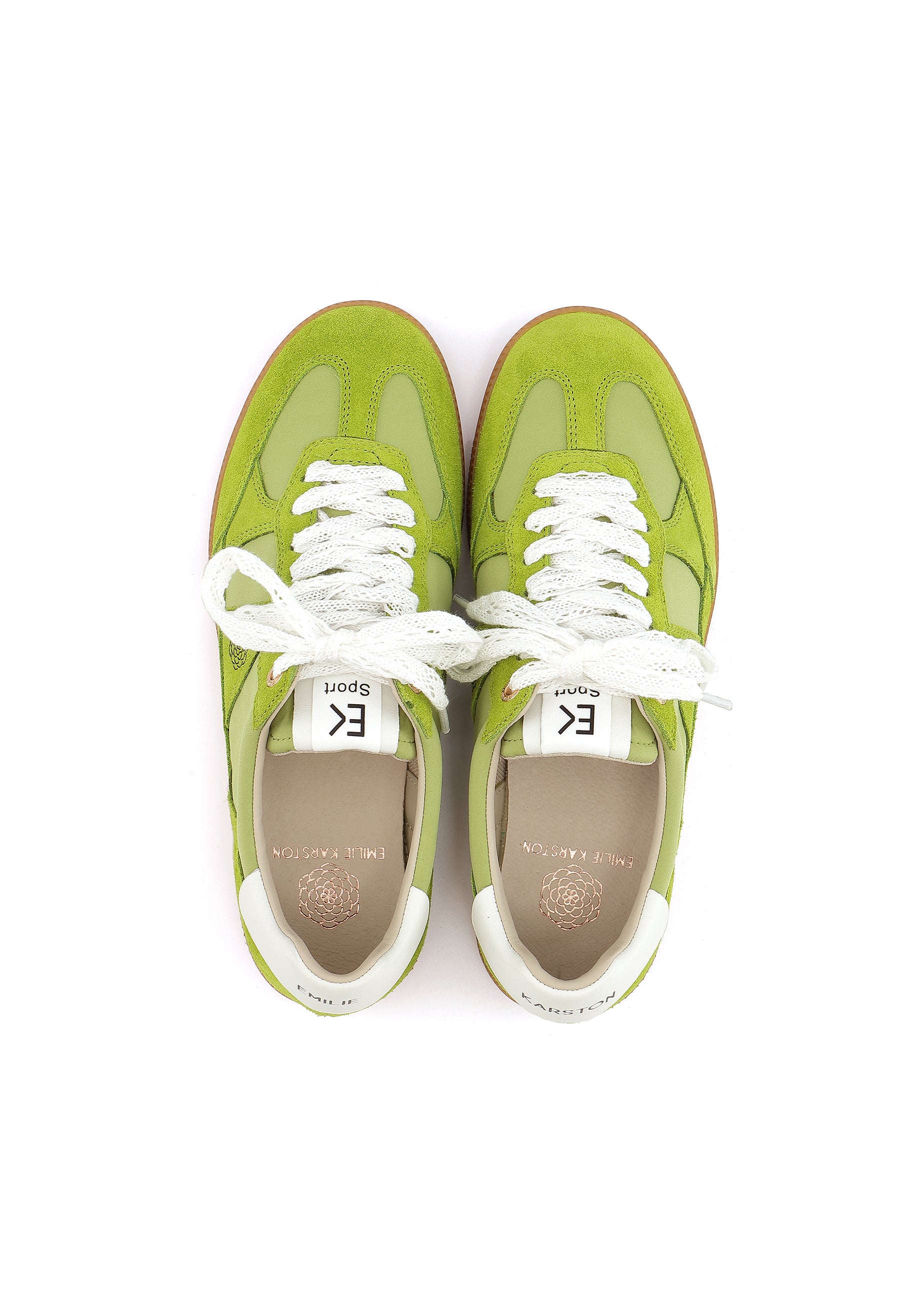 CHERRY - Baskets en cuir Vert/Pistache