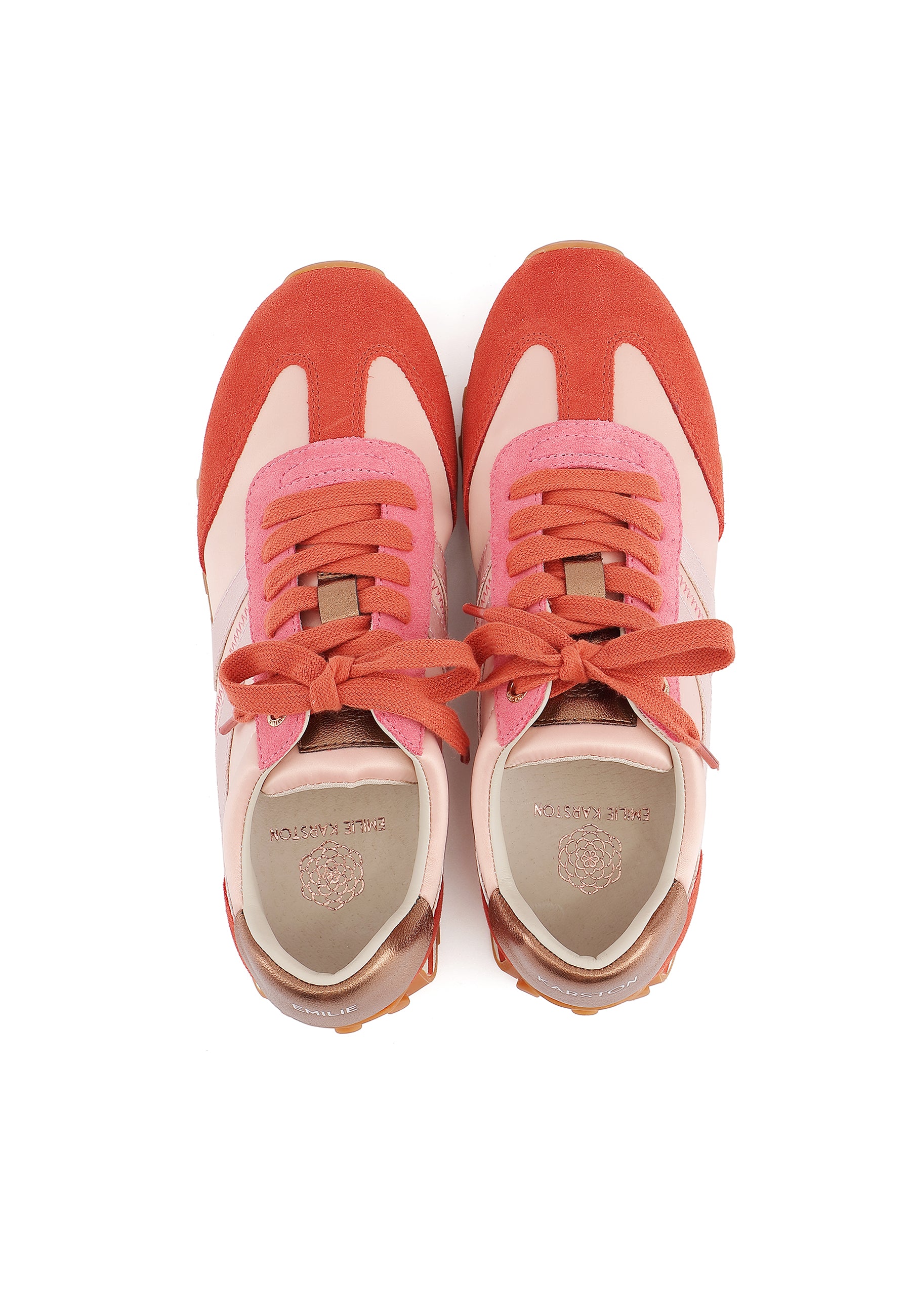 CORINNE - Baskets en cuir Brique