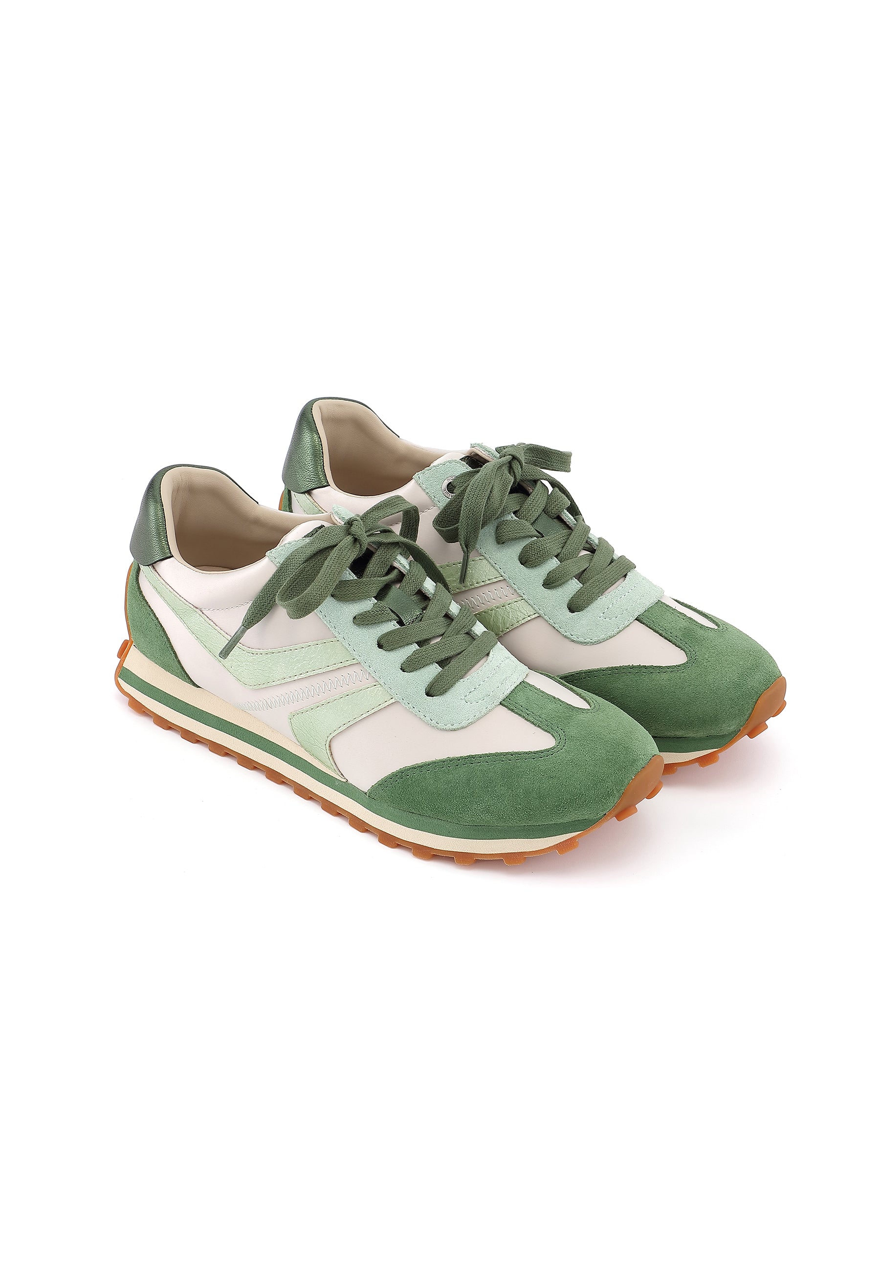 CORINNE - Baskets en cuir Vert