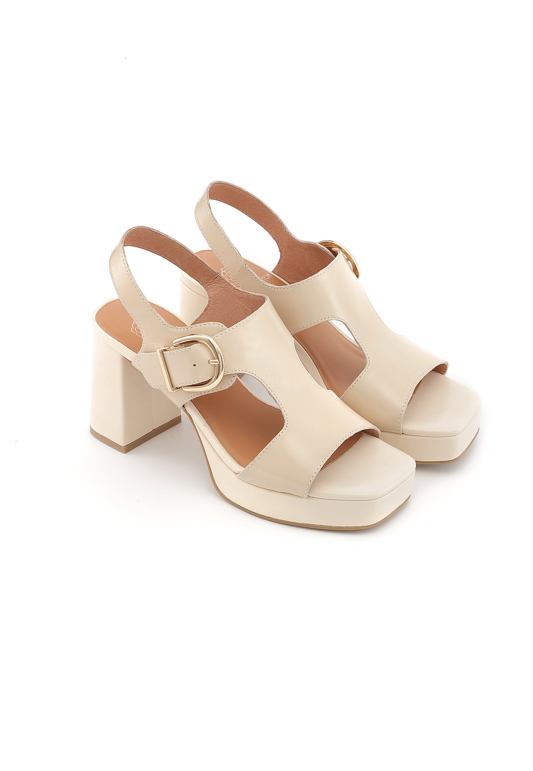 COURTNEY - Sandales à talons Crème