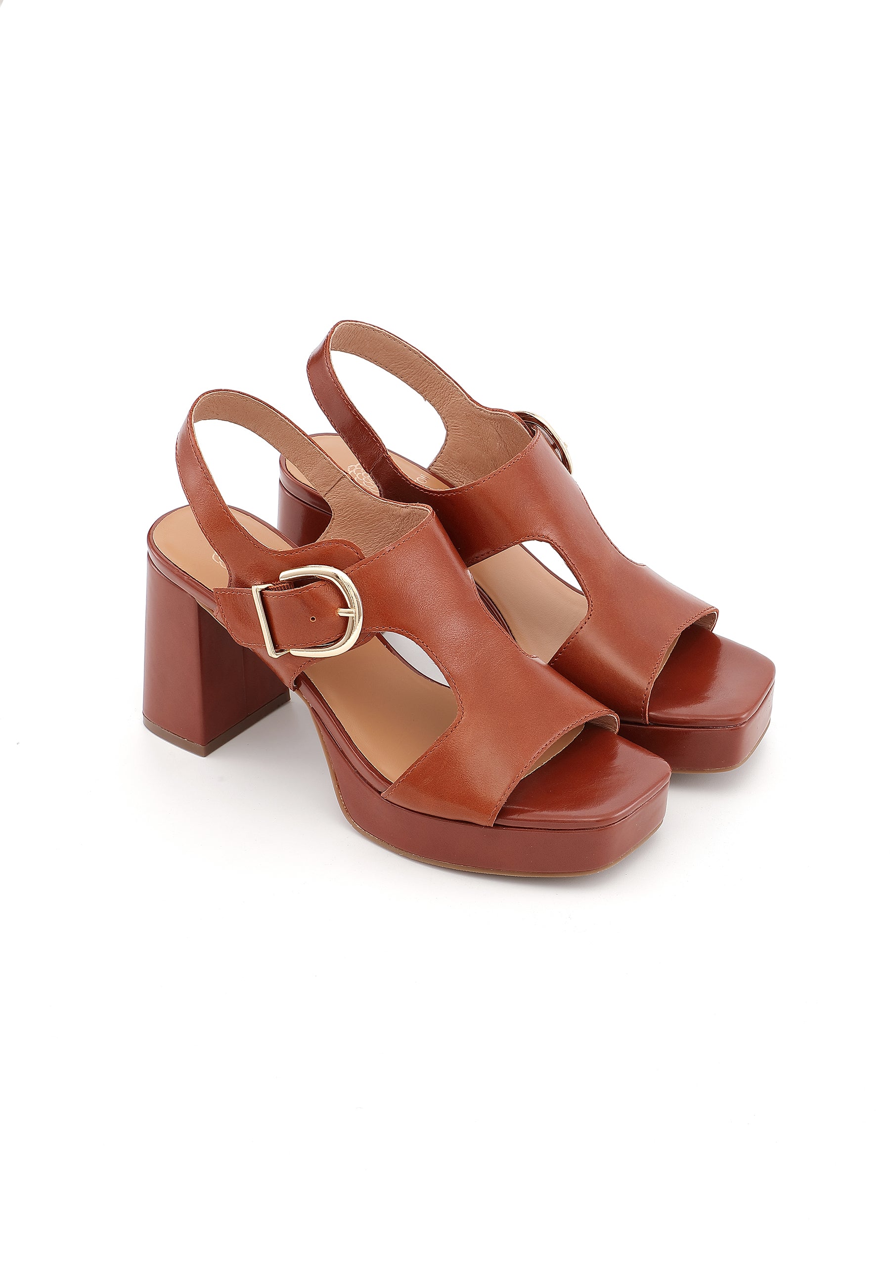 COURTNEY - Sandales à talons Marron