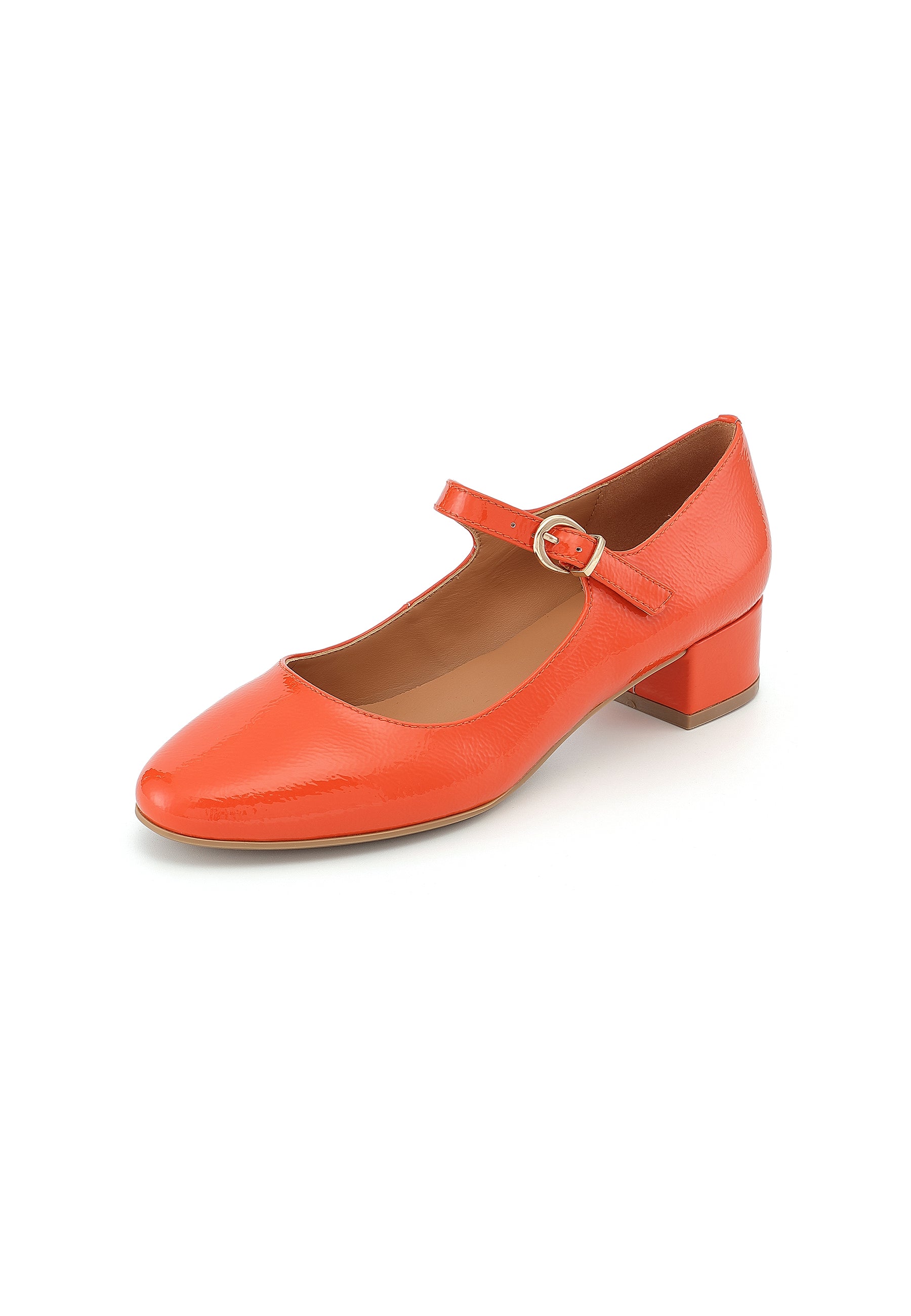 DORIE - Escarpins en Cuir Orange