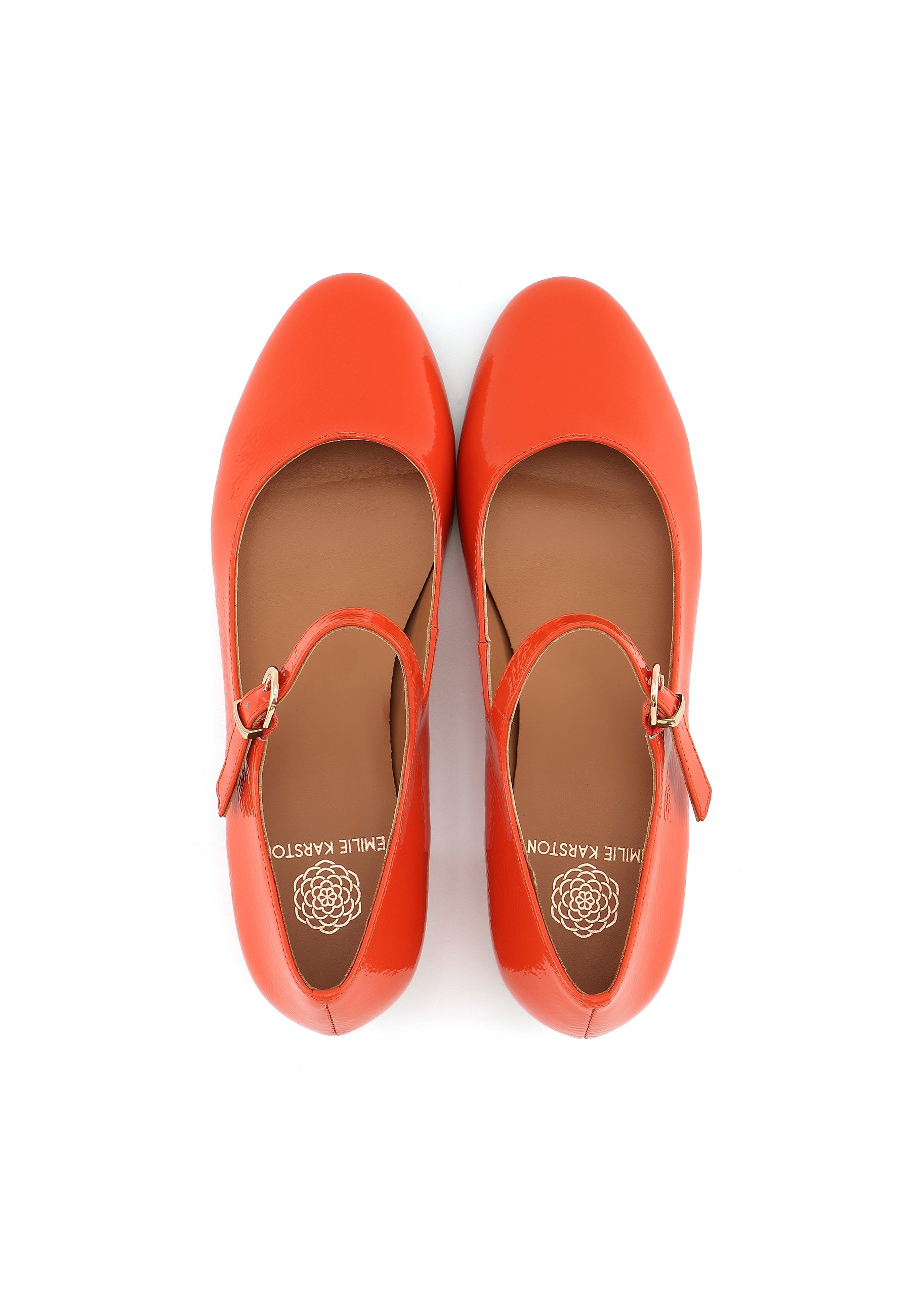 DORIE - Escarpins en Cuir Orange