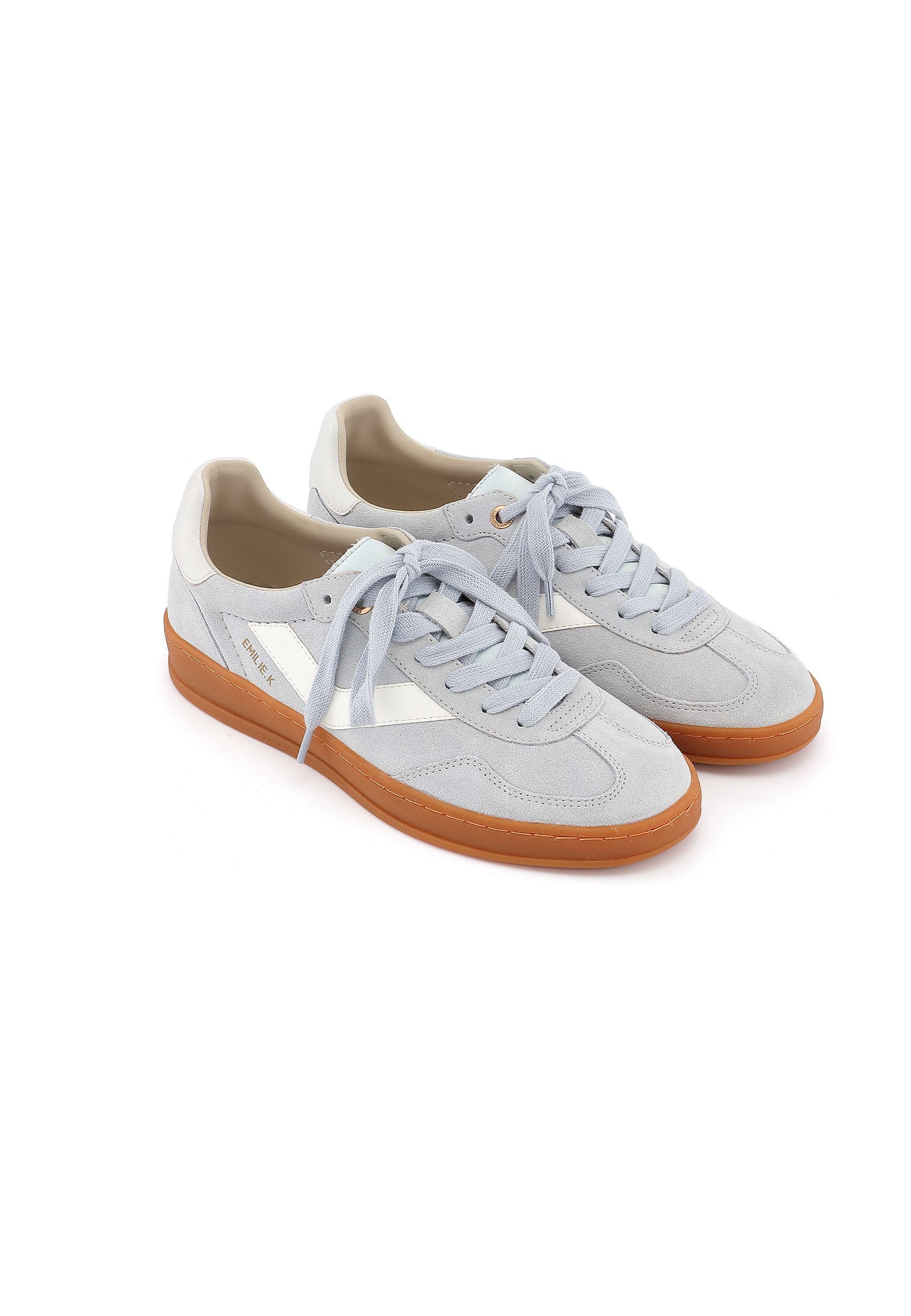 ELVA - Basket en cuir Bleu ciel