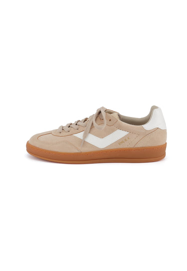 ELVA - Basket en cuir Crème