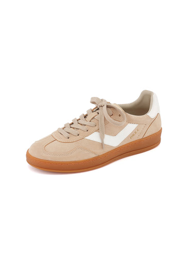 ELVA - Basket en cuir Crème