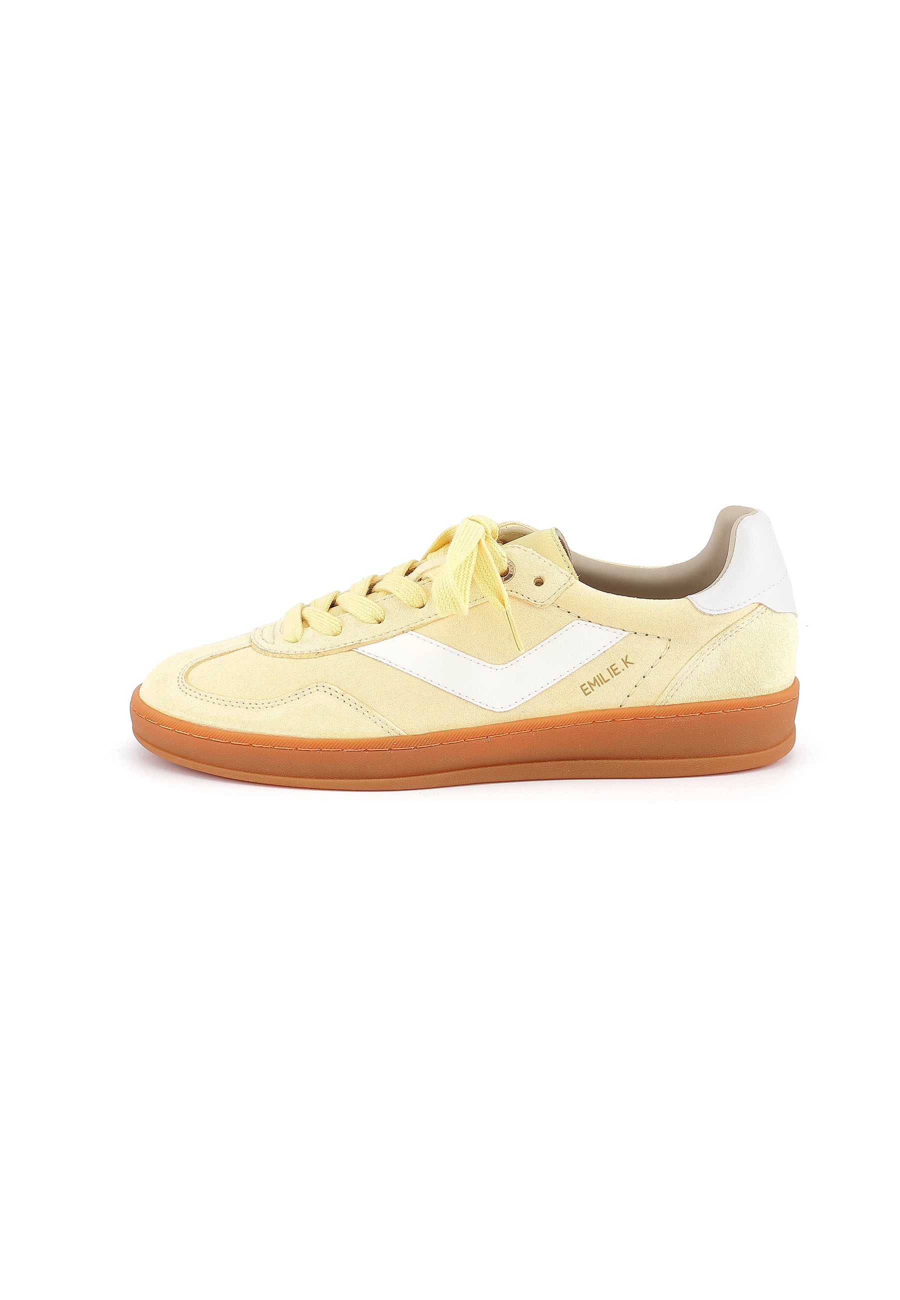 ELVA - Basket en cuir Jaune