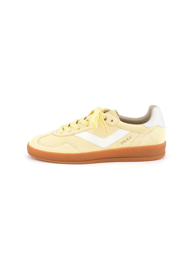ELVA - Basket en cuir Jaune